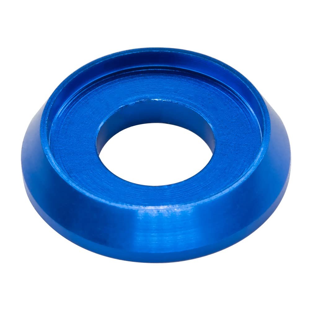 [60PCS] M5 Counterbore Washers, Anodized Aluminum Alloy, Head Washers Gaskets Cup Shim for Screw RC/FPV/PC/Drone/Toys/Mechanical Accessories Parts, Blue Color
