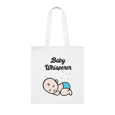 SpreadPassion Baby Tote Bag, Baby Whisperer Tote Bag, Baby Gift, Baby Shoulder Bag, Baby Reusable Bags, Birthday Christmas Basket Gag Gift Idea, Gift For Her, Gift For Him, Women Tote Bag