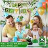 Hanaive 16 Pcs Soccer Birthday Party Decorations Include Soccer Happy Birthday Banner, Table Centerpieces, Paper Cutouts, Hanging Swirl for Boys Sports Football Party Decor view 3