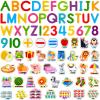 PENGFULL Felt Learning Letters Numbers Pieces,75 Felt Board Pieces for Felt Flannel Board,Alphabet ABC for Toddlers for Kindergarten,Preschool,Toddlers view 1