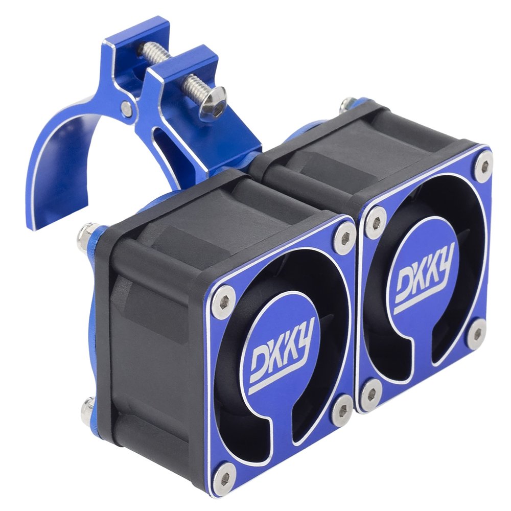 DKKY RC Motor Cooling Fan Heatsink 21000 RPM with 47-51mm Adjustable Mount for 1717 4985 Motors ARRMA Infraction Felony Limitless and Axial, Blue