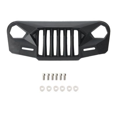 Ms Anger Front Face Grating Grille for 1/10 RC Crawler Car Axial SCX10 II III 90046 AXI03007 Jeep Wrangler Body Parts ( Color : Black )
