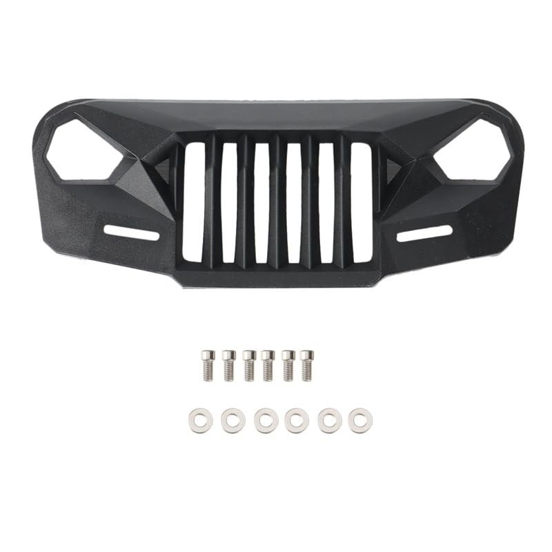 Ms Anger Front Face Grating Grille for 1/10 RC Crawler Car Axial SCX10 II III 90046 AXI03007 Jeep Wrangler Body Parts ( Color : Black )