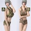 1/6 Scale Female Clothes,Female Camo Vest Shorts Clothing for 12inch PH TBL JO Action Figure Body Doll (B) view 2