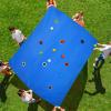 Kathfly Blue Hole Tarp Team Building Game 98 x 70 Inch Learning Fun Team Building Games for Work with 8 Pcs Team Building Ball for Teamwork Group view 1