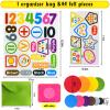 PENGFULL Felt Learning Numbers,44 Felt Flannel Board Pieces,Math Addition and Subtraction Colors Learning for Kindergarten,Preschool,Toddlers view 2
