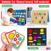 PENGFULL Felt Learning Numbers,44 Felt Flannel Board Pieces,Math Addition and Subtraction Colors Learning for Kindergarten,Preschool,Toddlers view 3