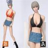 Fremego 1/6 Scale Female Clothes,Female Vest Top Denim Skirt Clothing for 12inch PH TBL JO Action Figure Body Doll (K) view 4