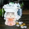 Beavorty Adorable Vinyl Cat Statue Piggy Bank Cute Cat Saving Pot for Boys and Girls Desktop Ornament for Home Decor view 2