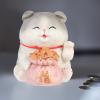 Beavorty Adorable Vinyl Cat Statue Piggy Bank Cute Cat Saving Pot for Boys and Girls Desktop Ornament for Home Decor view 3