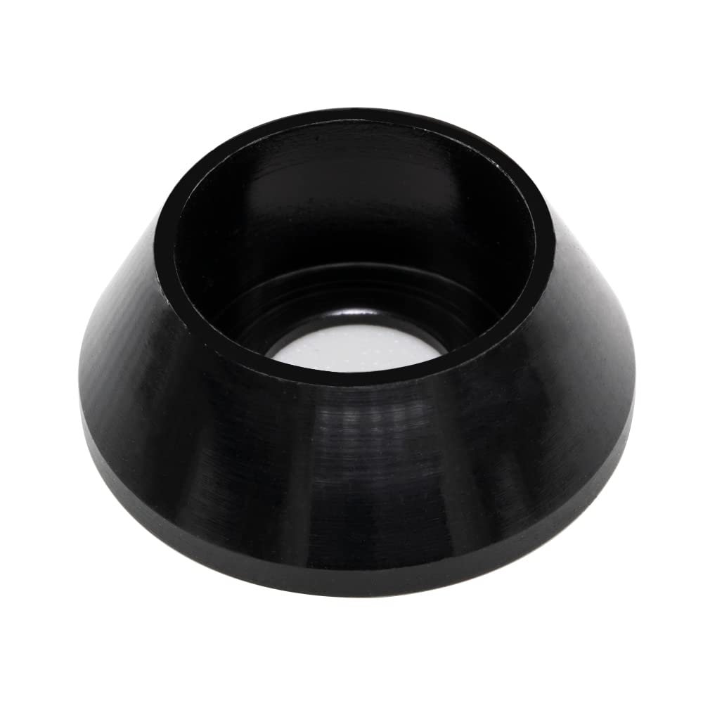 [60PCS] M5 Cone Cup Counterbore Washers, Anodized Aluminum Alloy, Head Washers Gaskets Cup Shim for Screw RC/FPV/PC/Drone/Mechanical Accessories Model Parts, Black Color