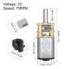 MECCANIXITY Micro Speed Reduction Gear Motor, DC 3V 75RPM with Full Metal Gearbox for DIY RC Aircraft, Model Car view 2