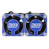 DKKY RC Motor Cooling Fan Heatsink 2Pcs DIY Kit for TRX4 ARRMA Axial 1/10 1/8 1/5 RC Model Car Upgrade Parts (Blue) view 3
