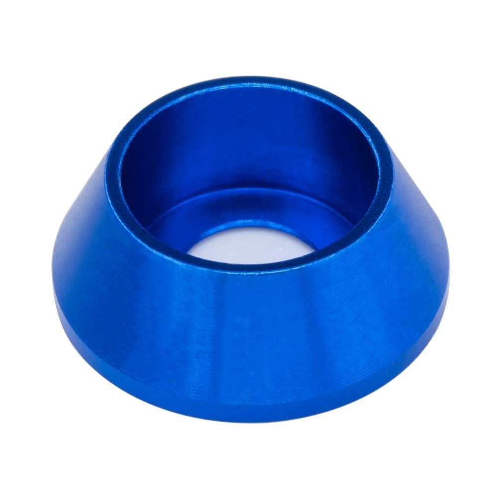 [60PCS] M5 Cone Cup Counterbore Washers, Anodized Aluminum Alloy, Head Washers Gaskets Cup Shim for Screw RC/FPV/PC/Drone/Mechanical Accessories Model Parts, Blue Color
