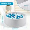 CALEPTONG Foam Ball Pit for Toddlers, 35.4"x 11.8" Soft Round Ball Pit for Baby Children, Child Playpen Ball Pool, Easy to Clean or Install, Ideal Gift for Kids (Balls NOT Included) - Light Grey view 2