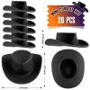 20Pcs Plastic Mini Western Cowboy Cowgirl Hat, Miniature Doll Hats, Cute Party Hats for Pretend Play Dollhouse Decoration view 4