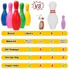 Liberry Kids Bowling Set, 10 Plastic Toy Bowling Pins & 2 Balls, Toddler Indoor Outdoor Sports Games, Educational Birthday Gifts for Boys Girls Ages 2 3 4 5 (Multicolor) view 4