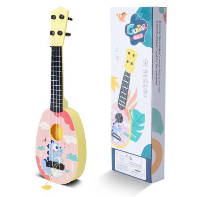 YOLOPLUS+ 17 Inch Toddler Ukulele Guitar Toy 4 Strings Mini Guitar for Kids - Children Musical Instruments Educational Learning Toy (17 inch Pink Color)