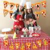 Fangleland Pizza Party Time Pennant Banner - Fast Food Pizza Sign Garland for Baby Shower, Birthday Party Supplies view 2