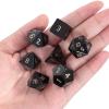 Loveliome 7 PCS Polyhedral DND Dice Stone Crystal Set for RPG Role Playing Games Dungeons and Dragons Table Games, Black Obsidian view 1
