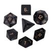 Loveliome 7 PCS Polyhedral DND Dice Stone Crystal Set for RPG Role Playing Games Dungeons and Dragons Table Games, Black Obsidian view 2