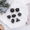 Loveliome 7 PCS Polyhedral DND Dice Stone Crystal Set for RPG Role Playing Games Dungeons and Dragons Table Games, Black Obsidian view 3