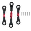 Hbaebdoo 3Pcs Metal Steering Rod Link Rod Tie Rod for TT-01 TT01 1/10 RC Car Upgrade Parts Accessories,Red view 1
