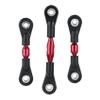 Hbaebdoo 3Pcs Metal Steering Rod Link Rod Tie Rod for TT-01 TT01 1/10 RC Car Upgrade Parts Accessories,Red view 3