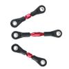 Hbaebdoo 3Pcs Metal Steering Rod Link Rod Tie Rod for TT-01 TT01 1/10 RC Car Upgrade Parts Accessories,Red view 4