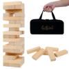 GOTHINK Tumble Tower Game for Kids and Adults, 54pcs Wooden Board Stacking Game for Family Games Night, Classical Wood Blocks Game, Standard Size with Storage Bag view 1