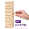 GOTHINK Tumble Tower Game for Kids and Adults, 54pcs Wooden Board Stacking Game for Family Games Night, Classical Wood Blocks Game, Standard Size with Storage Bag view 3