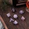 Loveliome 7 PCS Polyhedral DND Dice Stone Crystal Set for RPG Role Playing Games Dungeons and Dragons Table Games, Amethyst view 4
