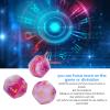 Yhedral Dice Set(3Pcs) DND Dice, Astrological Dice Set 12 Sides Glitter Rune Dice Easy to Read for Table Board Game Toys(Pink) view 2