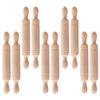 10pcs Wooden Miniature Rolling Pin, Doll House Rolling Pole Rolling Pin Models Wood Handle Rolling Pin Mini House Props for Crafts, Doll Houses view 1