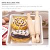 10pcs Wooden Miniature Rolling Pin, Doll House Rolling Pole Rolling Pin Models Wood Handle Rolling Pin Mini House Props for Crafts, Doll Houses view 2