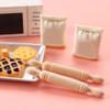 10pcs Wooden Miniature Rolling Pin, Doll House Rolling Pole Rolling Pin Models Wood Handle Rolling Pin Mini House Props for Crafts, Doll Houses view 4
