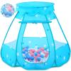 Wilhunter Baby Ball Pit for Toddler with 50 Balls, Kids Pop Up Play Tent for Girls, Princess Toys for Children Indoor & Outdoor Playhouse with Carry Bag (Bule: Pink/White/Babyblue, 109x90cm/50 Balls) view 1