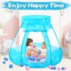 Wilhunter Baby Ball Pit for Toddler with 50 Balls, Kids Pop Up Play Tent for Girls, Princess Toys for Children Indoor & Outdoor Playhouse with Carry Bag (Bule: Pink/White/Babyblue, 109x90cm/50 Balls) view 4