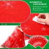 8 Pcs Christmas Tablecloth Rectangle - 54 x 108 Inch Winter Snowflakes Disposable Plastic Table Cover for Xmas Home Party Decor (Snowflake) view 4
