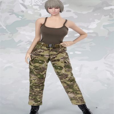 Fremego 1/6 Scale Female Clothes,Female Vest Camo Pants Clothing for 12inch PH TBL JO Action Figure Body Doll (I)