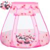 Wilhunter Baby Ball Pit for Toddler with 50 Balls, Kids Pop Up Play Tent for Girls, Princess Toys for Children Indoor & Outdoor Playhouse with Carry Bag (Pink: Pink/White/Gray, 109x90cm/50 Balls) view 1