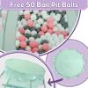 Wilhunter Baby Ball Pit Tent with 50 Balls - For Toddlers, Pink/White/Gray Princess Playhouse with Carry Bag, 109x90cm view 2