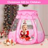 Wilhunter Baby Ball Pit for Toddler with 50 Balls, Kids Pop Up Play Tent for Girls, Princess Toys for Children Indoor Outdoor Playhouse with Carry Bag view 2