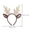 Sewroro Reindeer Headband With Plush Antler Ears, Christmas Antler Headband Christmas Hair Hoop for Party Decoration (white) view 4