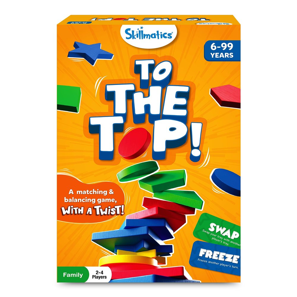 Skillmatics Board Game - to The Top, Matching & Balancing Game with a Twist, Match Colors & Shapes, Gifts & Fun Family Friendly Game