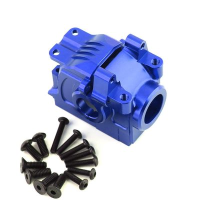 WLYEJEA Aluminum Assembled Transmission Case Gearbox #6880#6881 Front Rear Gearbox Differential Housings RC Car Part Fit for Traxxas 1/10 Hoss Rustler Slash Stampede XO-1 4X4