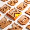 Wooden Letter Piggy Bank for Kids Boys Girls Large 26 Alphabet Money Bank Personalized Custom Name Transparent Saving Coin Bank, Perfect Christmas,Birthday Gift for kids Adults and Home Decoration (C) view 3