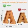 Wooden Letter Piggy Bank for Kids Boys Girls Large 26 Alphabet Money Bank Personalized Custom Name Transparent Saving Coin Bank, Perfect Christmas,Birthday Gift for kids Adults and Home Decoration (S) view 4