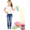 Srenta Giant Rainbow Coil Springs Toy  2 Pack Extra Large Toy Coils Spring | 6  Huge Rainbow Coil Spring Plastic, Big Walking Spring Toy, Magic Big Coil Springs Toys & Party Favors for Kids view 1