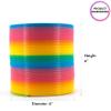 Srenta Giant Rainbow Coil Springs Toy  2 Pack Extra Large Toy Coils Spring | 6  Huge Rainbow Coil Spring Plastic, Big Walking Spring Toy, Magic Big Coil Springs Toys & Party Favors for Kids view 2